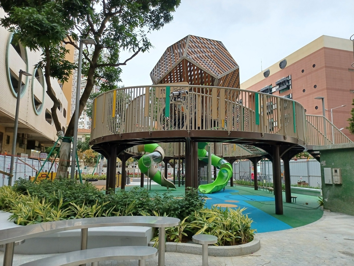居民休閒好地方     臺山中街休憩區完成重整優化重新開放